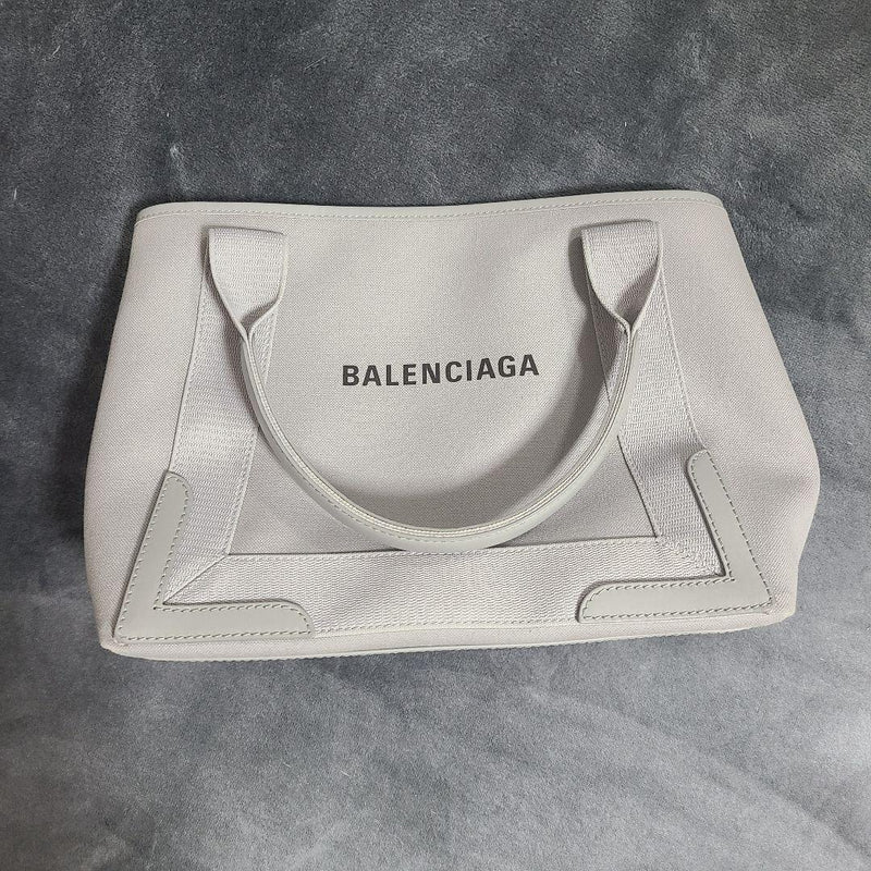 Balenciaga Handbag Gray Black Fabric Interior