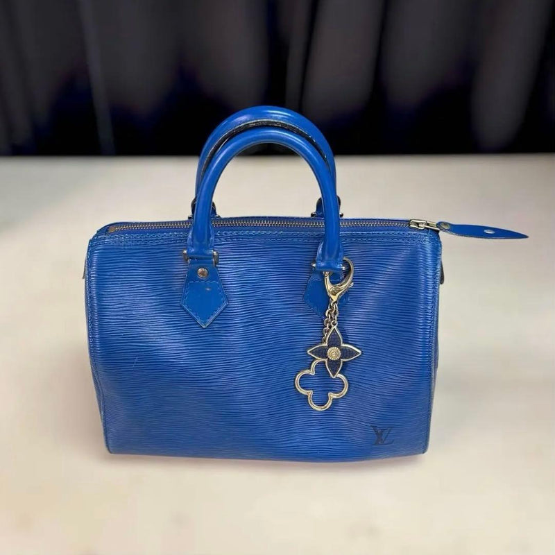 Louis Vuitton Epi Leather Handbag Shoulder Bag Blue