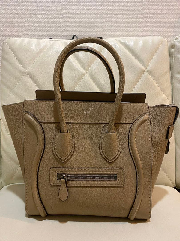 Celine Luggage Micro Tote Bag Handbag Leather