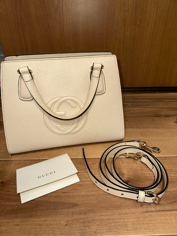 Gucci Soho 2-way Handbag Shoulder Bag Leather
