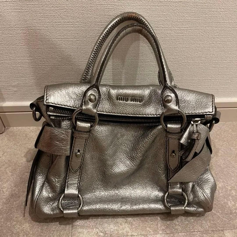 Miumiu Handbag Shoulder Bag Silver
