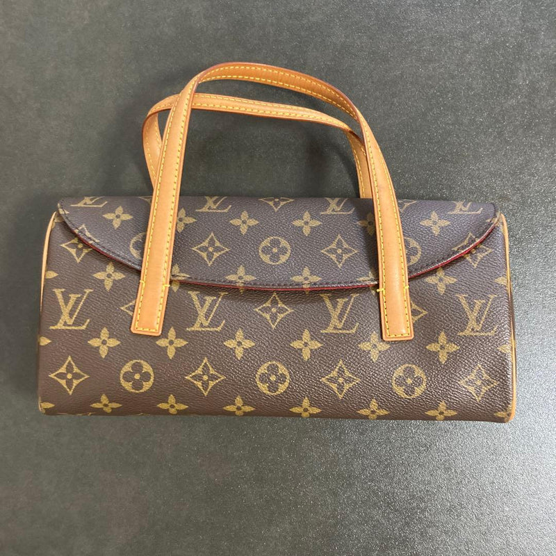 Louis Vuitton Monogram Sonatine Handbag Leather Brown Handle
