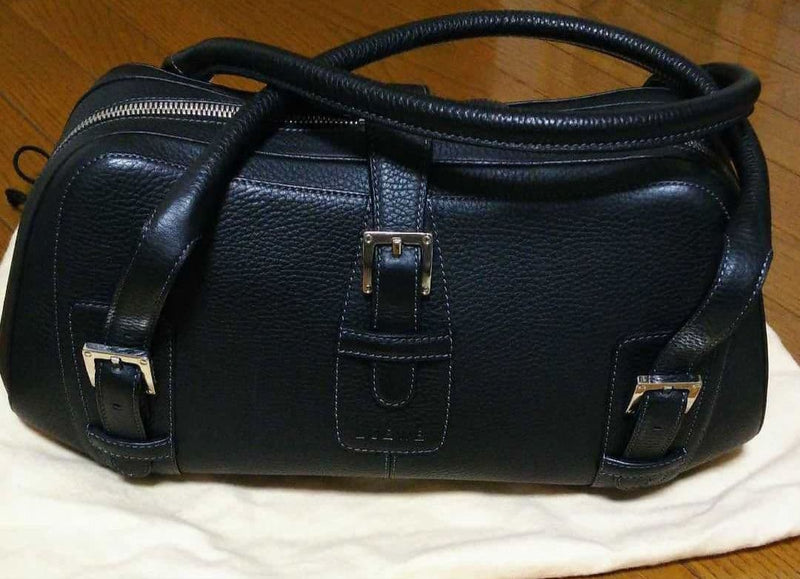 Loewe Senda Handbag Shoulder Bag Black Leather