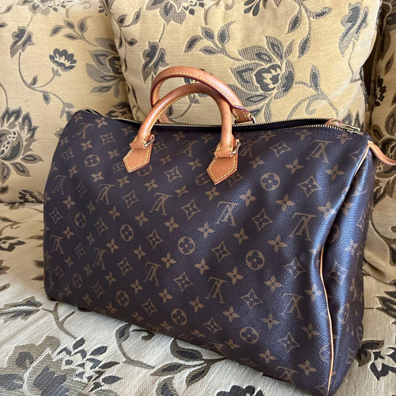 Monogram Handbag Tote Brown