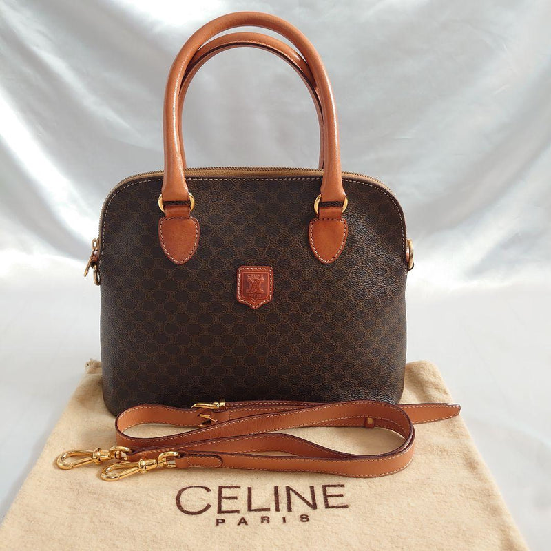 Celine Macadam 2 Way Handbag Shoulder Bag Crossbody Vintage