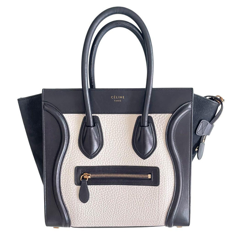 Celine Luggage Micro Shopper Handbag Tote Leather