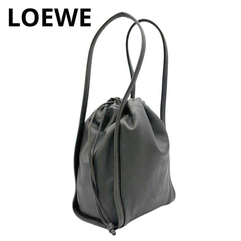 Loewe Drawstring Handbag Nappa Leather Dark Green Shoulder Bag