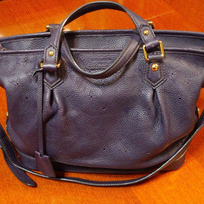 Louis Vuitton Mahina Stella Pm AR4131 2 Way Handbag Shoulder Leather Deep Purple