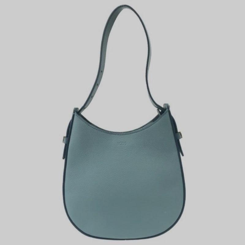 Tods Oboe Handbag Shoulder Bag Leather Light Blue