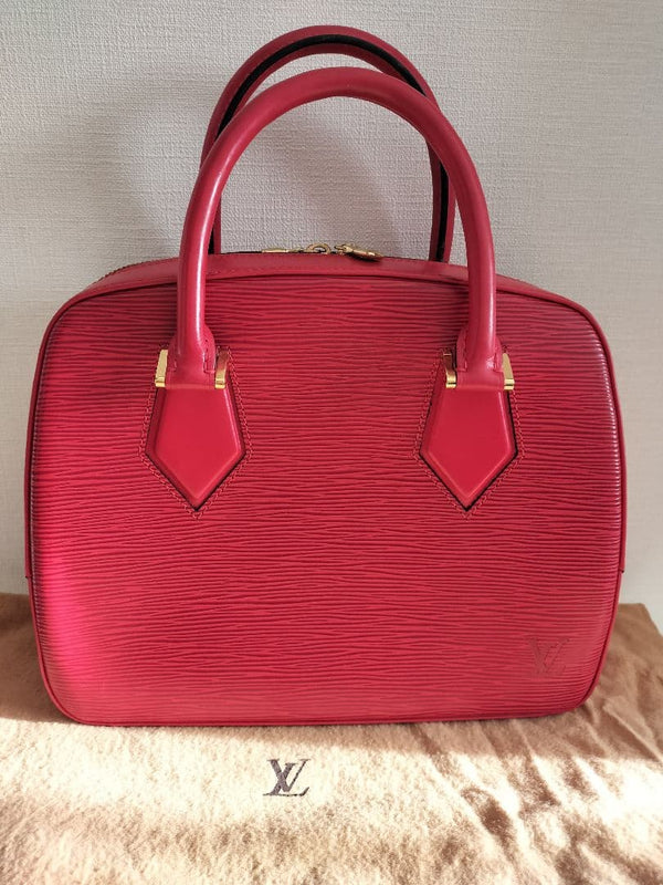 Louis Vuitton Epi Leather Handbag Tote Red