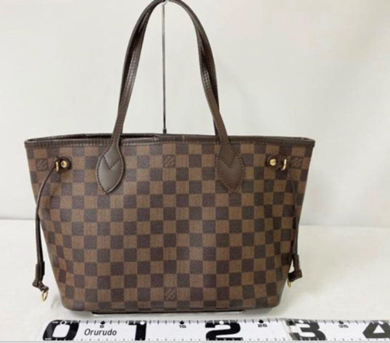Louis Vuitton Neverfull Pm Tote Bag Damier Canvas Brown Shoulder Bag