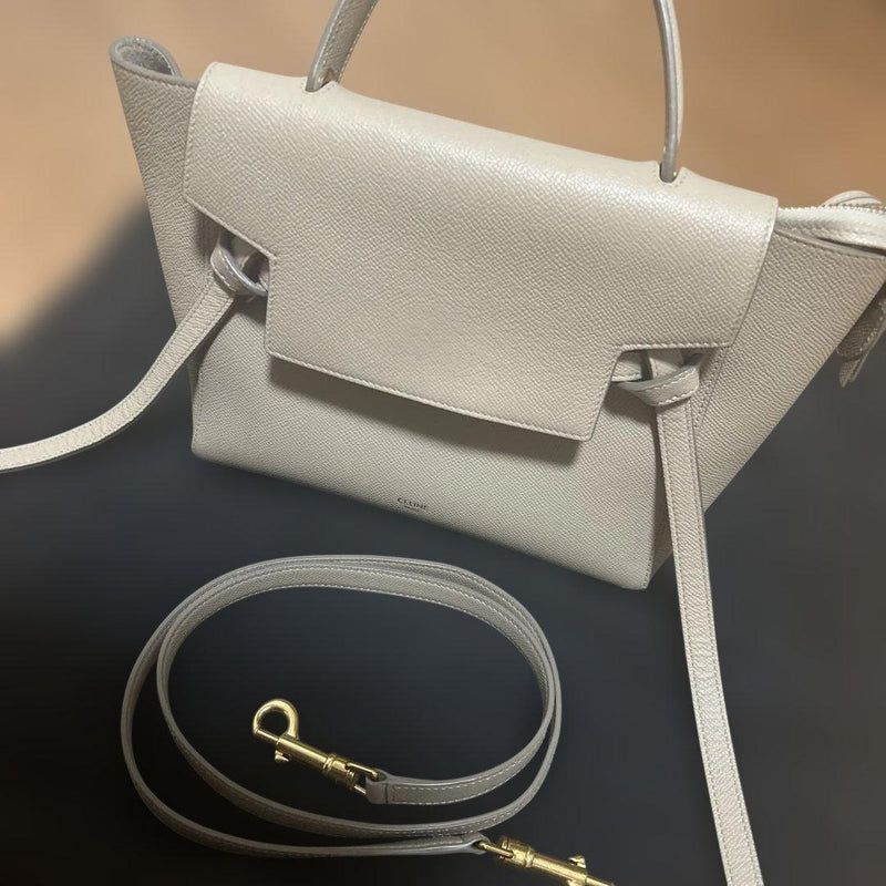 Celine Belt Bag Micro Handbag Shoulder Crossbody Black Leather
