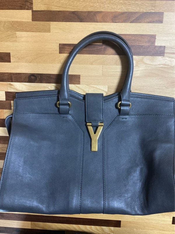 Tote Bag Handbag Genuine Leather Gray