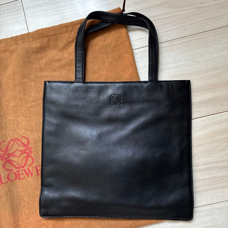 Loewe Black Leather Tote Bag Handbag