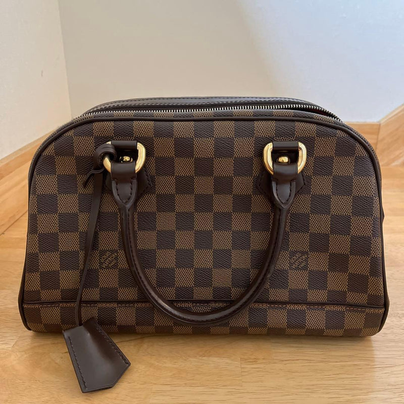 Louis Vuitton Damier Duomo Handbag Brown Canvas Leather
