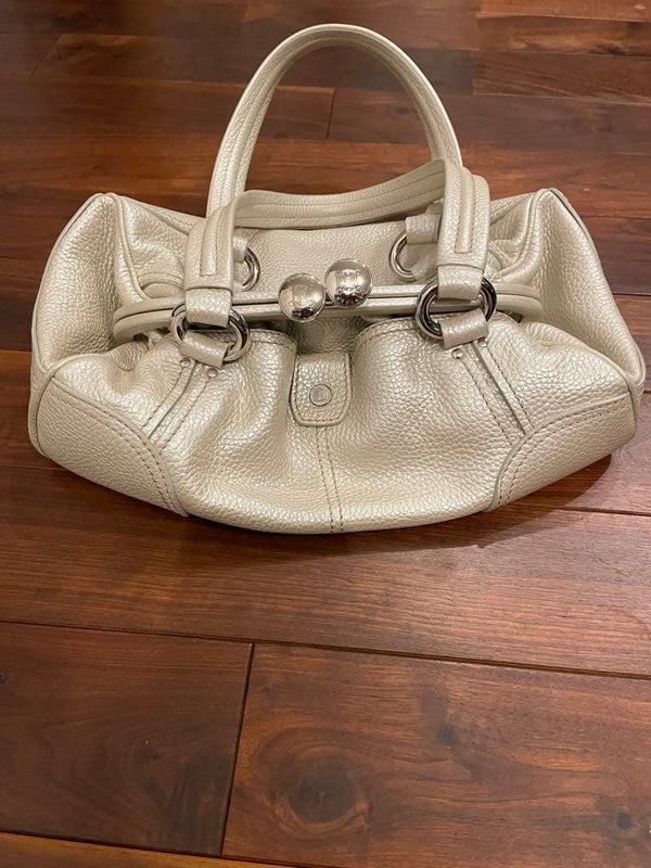 Celine Handbag Shoulder Bag Leather Tote Silver Hardware