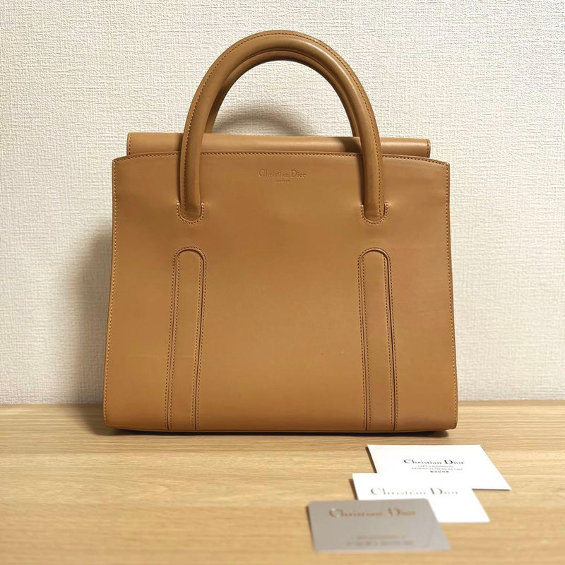 Christian Dior Handbag Leather Tote Shoulder Bag Womens