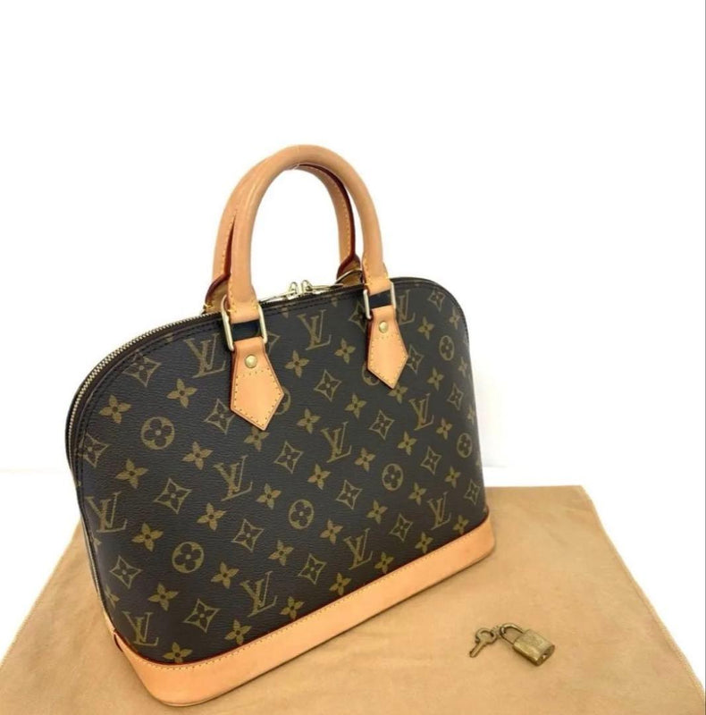 Louis Vuitton Alma M53151 Handbag Monogram Canvas Brown