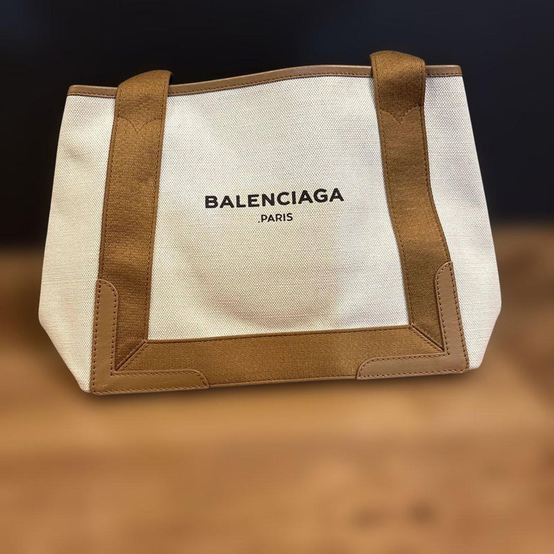 Balenciaga Cabas Camel Tote Bag Leather