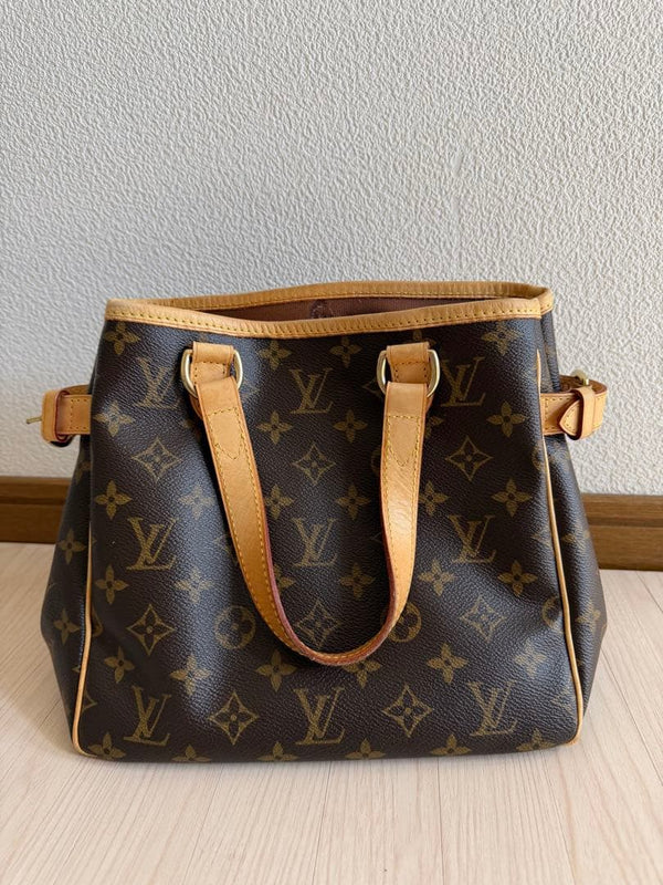 Louis Vuitton Monogram Handbag Shoulder Bag Brown Leather