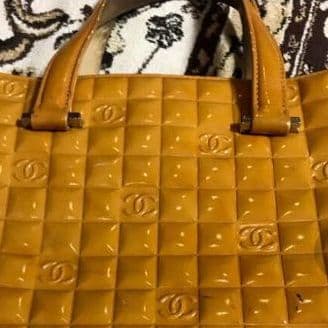 Handbag Black Leather Quilted Chain Shoulder Bag
