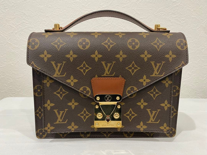 Louis Vuitton Monogram Monceau 26 2-Way Shoulder Hand Bag Brown Leather