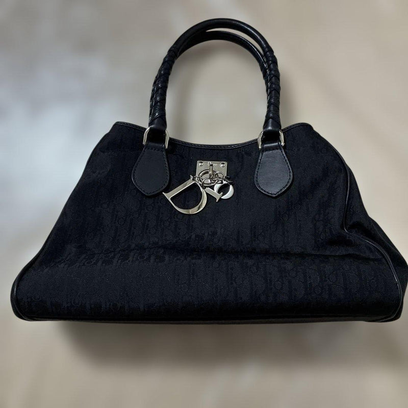 Dior Trotter Handbag Nylon Black Shoulder Bag