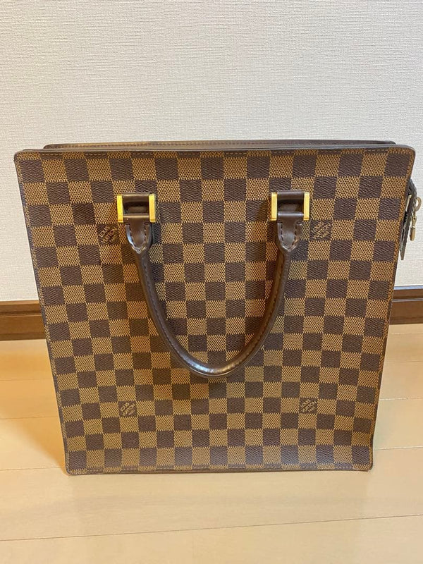Louis Vuitton Damier Ebene Venice Pm Hand Tote Bag Brown Checkered Canvas