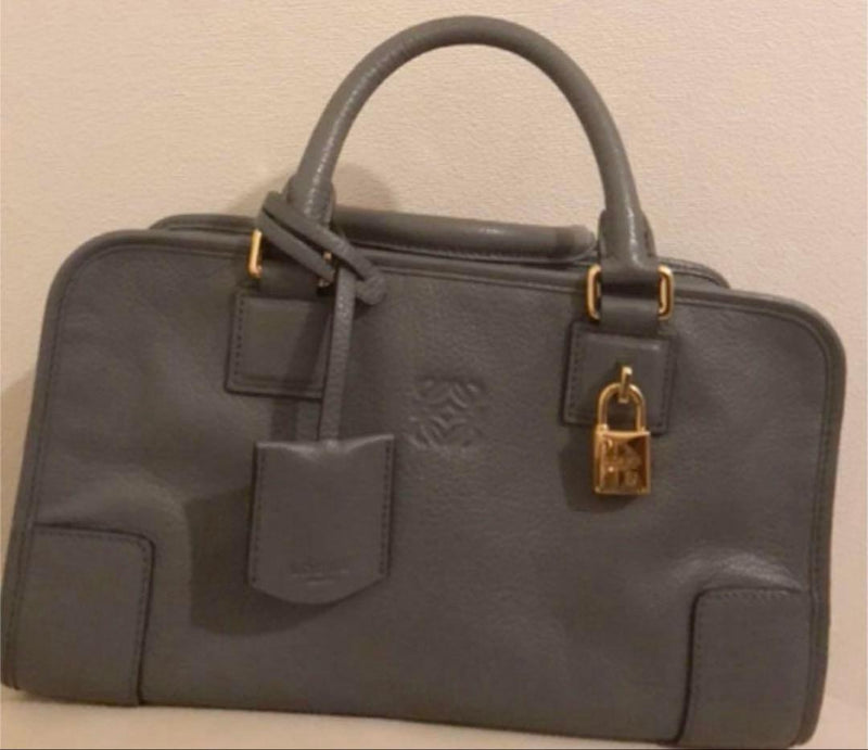 Amazona 28 Handbag Blue Gray Leather