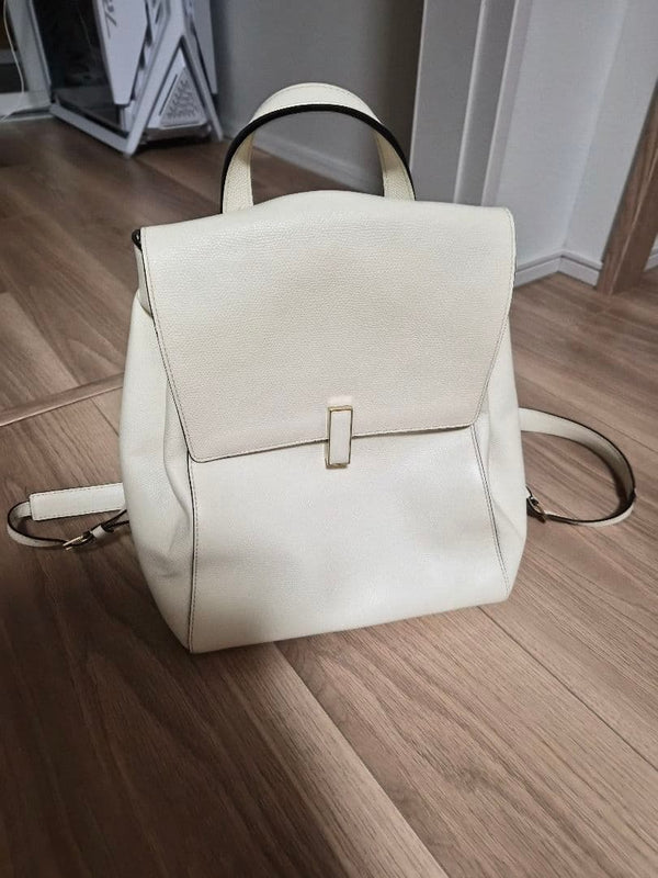 Valextra M 391737 Backpack White Leather