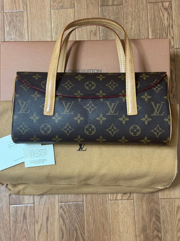 Louis Vuitton Sonatine Handbag Monogram Canvas Brown