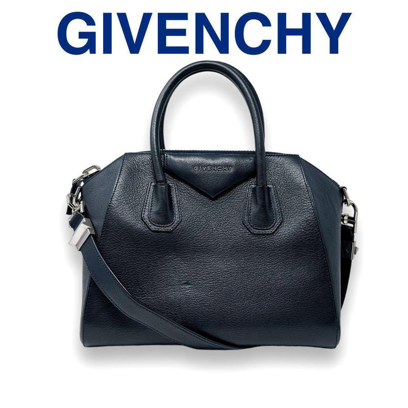 Givenchy Antigona Small ZE0184 Handbag Leather Navy Blue