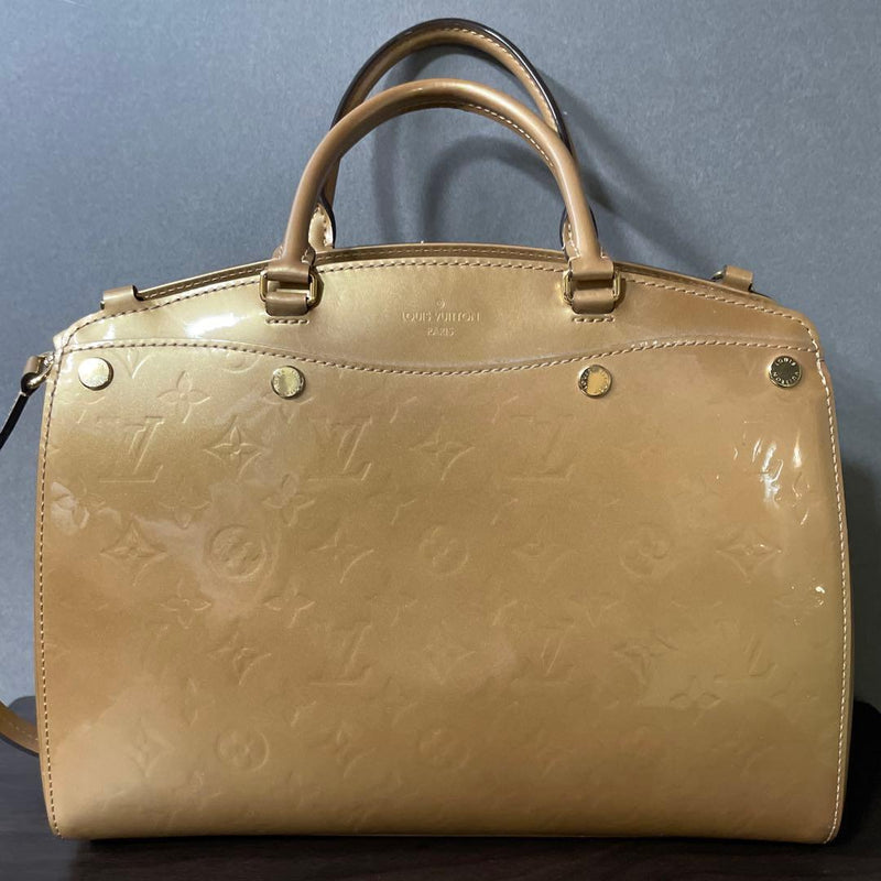 Louis Vuitton Monogram Vernis Mordore SR4145 Shoulder Bag Beige Leather