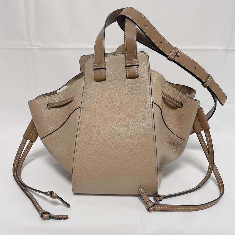 Loewe Hammock Small Drawstring Shoulder Bag Sand Leather