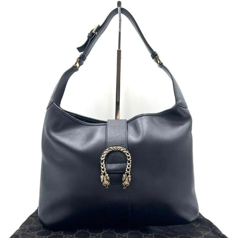 Gucci Dionysus Gg Micro Interlocking G Shoulder Bag Leather Black