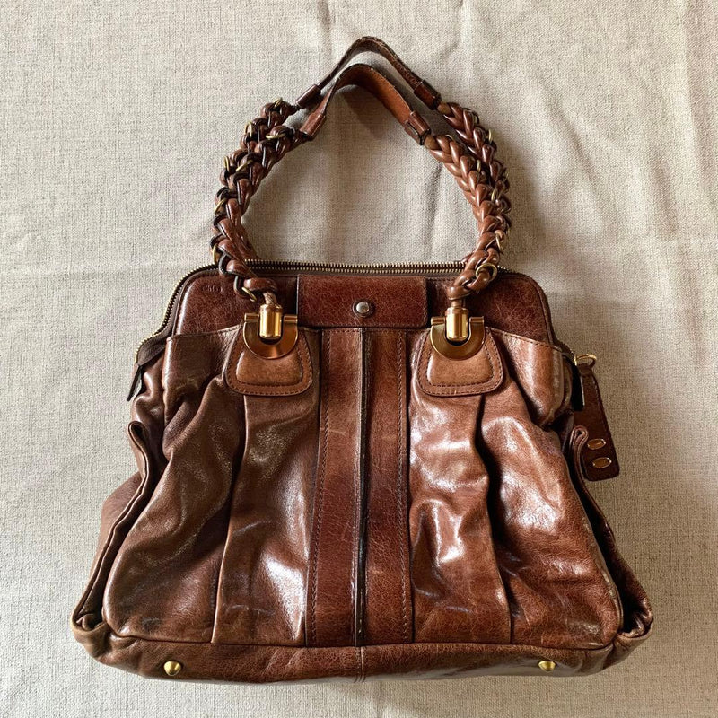 Chloe Heloise Shoulder Bag Leather Brown