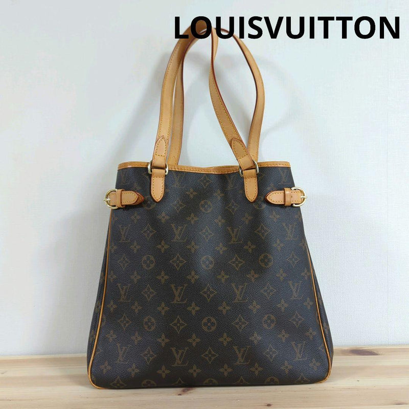 Louis Vuitton Batignolles Vertical 51153 Handbag Monogram Pvc Leather Brown