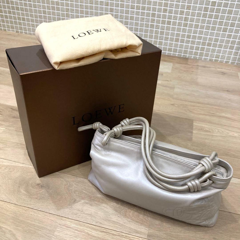 Loewe Handbag Lambskin Greige Tote Shoulder Bag