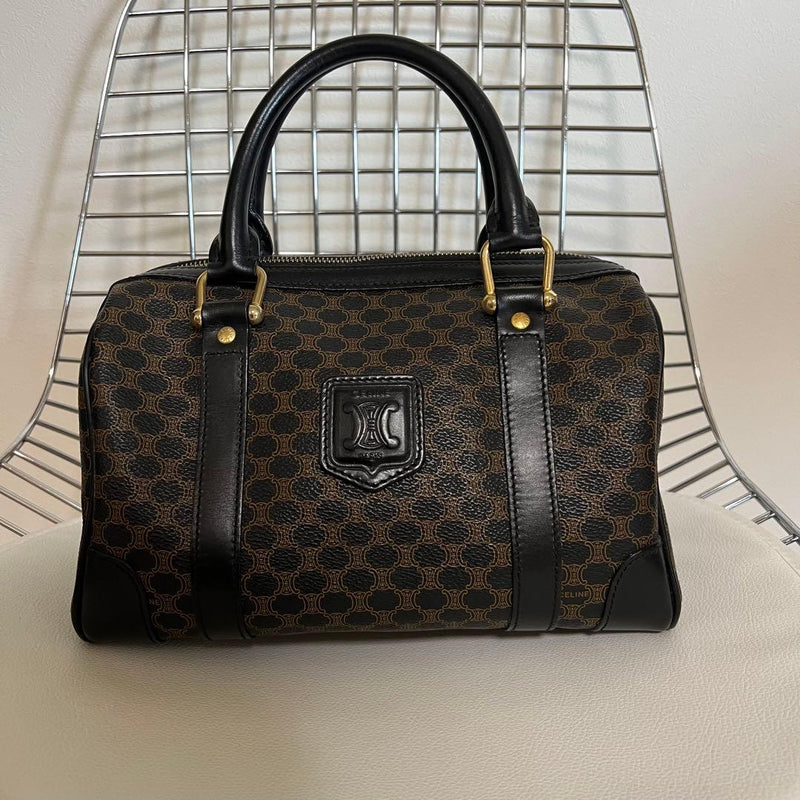 All Over Logo Handbag Tote Bag Leather