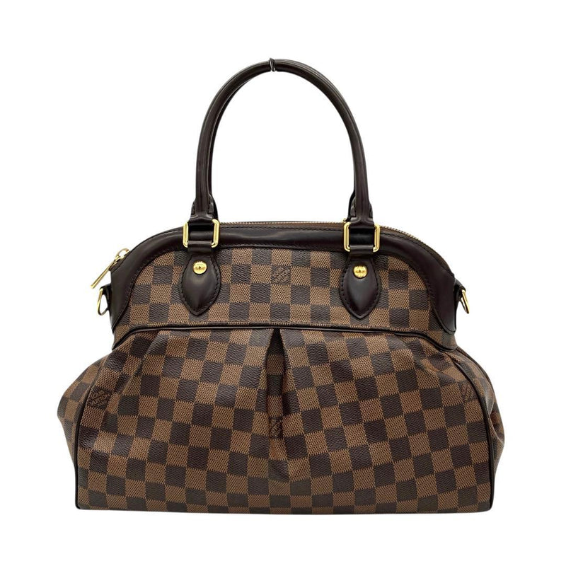 Louis Vuitton Trevi Pm Damier Handbag Pvc Brown Gold Hardware