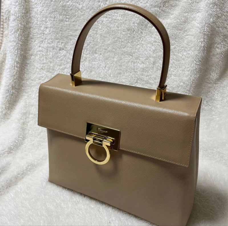 Salvatore Ferragamo Handbag Shoulder Bag Black Leather