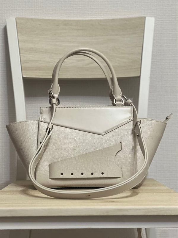 Maison Margiela Snatched Bag Clutch Crossbody Shoulder Bag Calf Leather White
