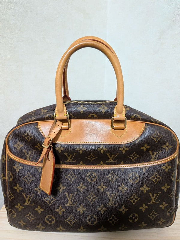 Louis Vuitton Monogram Trouville Handbag Canvas Leather Handles