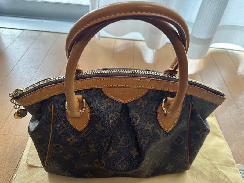 Louis Vuitton Monogram Tivoli Pm Handbag Dark Brown Leather