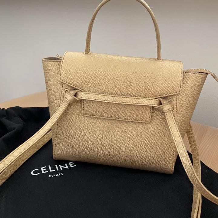 Celine Belt Bag Nano Crossbody Shoulder Bag Gold