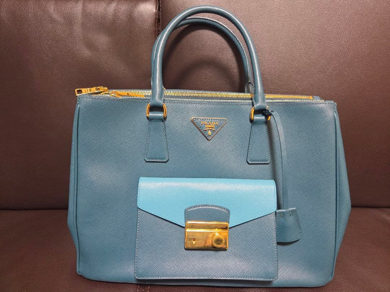 Prada Saffiano Leather Wallet Green