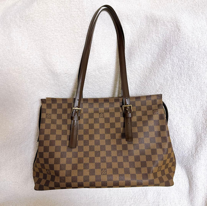 Louis Vuitton Damier Chelsea Shoulder Bag Tote Brown Leather