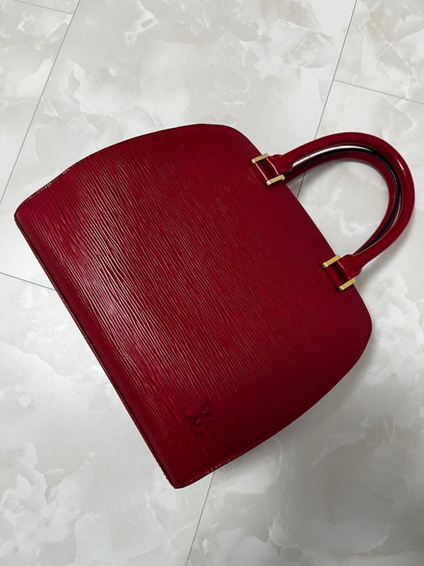 Louis Vuitton Pont Neuf M52057 Handbag Epi Leather Castilian Red Gold Hardware