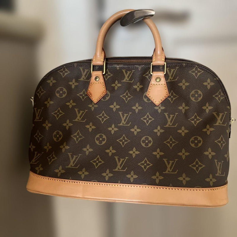 Louis Vuitton Monogram Keepall Bandoulière Handbag Leather Brown