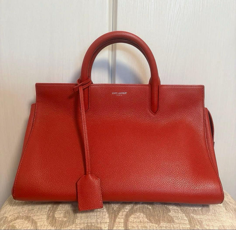 Saint Laurent Handbag Shoulder Bag 2-Way Leather Red